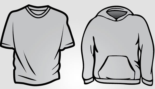 Hoodie and Basic T-Shirt Templates