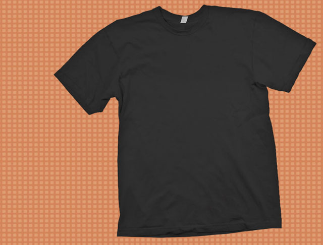 black t shirt template back. lack t-shirt template psd
