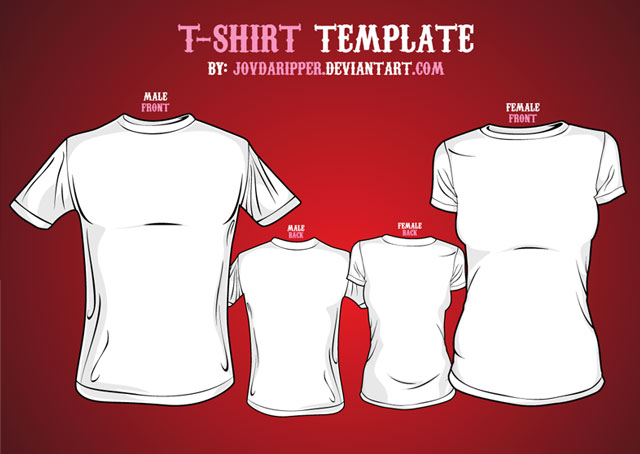 T-shirt mockup template for Men and women
